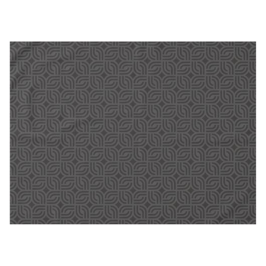 Schwarz-Grau-Ornament-Muster antikes Design Tischdecke (Vorderseite (Horizontal))