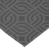 Schwarz-Grau-Ornament-Muster antikes Design Tischdecke (Schrägansicht)