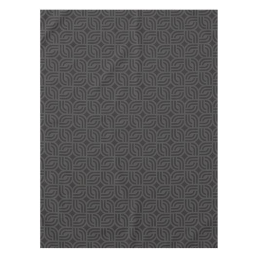 Schwarz-Grau-Ornament-Muster antikes Design Tischdecke (Vorderseite)