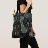 Schwarz-Grau-Paisley-Muster Tasche (Von Nahem)