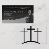 Schwarz-Grau-Pastor oder Deacon-Foto Visitenkarte (Vorne/Hinten)