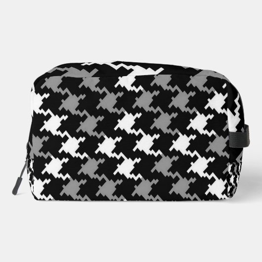 Schwarz & Grau personalisieren Toilettenbeutel Waschbeutel (Rückseite)