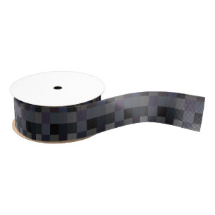 Schwarz, grau, Pflaumen-Karos 1,5" Grosgrain-Band Ripsband