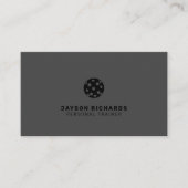 Schwarz & Grau Pickleball-Trainer Personal Trainer Visitenkarte (Vorderseite)