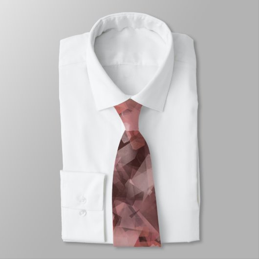 Schwarz Grau Pink Weiß Moderne Geometrische Abstra Krawatte (Gebunden)