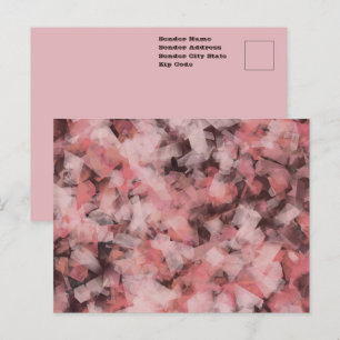 Schwarz Grau Pink Weiß Moderne Geometrische Abstra Postkarte