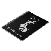 Schwarz-Grau-Pirate-Girl Notizblock (Linke Seite)