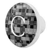 Schwarz-Grau-Plätze Stadtbezauberung Zimmer Design Keramikknauf (Rechts)