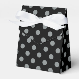 Schwarz-Grau-Polka-Dots-Muster Geschenkschachtel