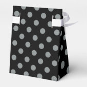 Schwarz-Grau-Polka-Dots-Muster Geschenkschachtel (Rückseite)