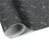 Schwarz/Grau-Quadrate Geschenkpapier (Rolleneckpunkt)