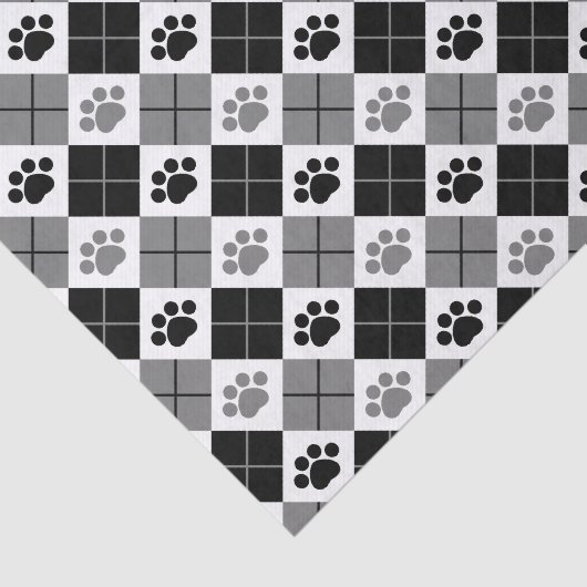 Schwarz/Grau Raute Druckmuster Seidenpapier (Ausschnitt)