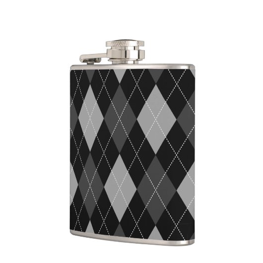 Schwarz-Grau-Raute Flachmann (Links)