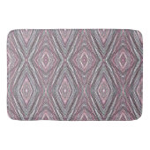 Schwarz-Grau-Rosa und Weiß Badematte (Vorderseite)
