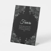 Schwarz-Grau-Rose Gotische Gastgeschenke Hochzeite Sockelschild (Vorderseite)