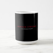 Schwarz-Grau-Rot Beruflich Modern Ihr Name Kaffeetasse (Mittel)