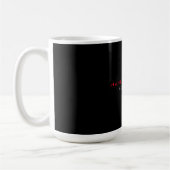 Schwarz-Grau-Rot Beruflich Modern Ihr Name Kaffeetasse (Links)