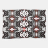 Schwarz-Grau-Ruby-Rapport, virtuelle Formen Geschirrtuch (Horizontal)