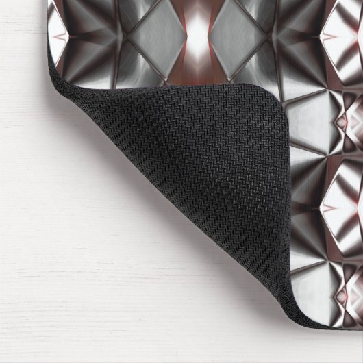 Schwarz-Grau-Ruby-Rapport, virtuelle Formen Mousepad (Ecke)