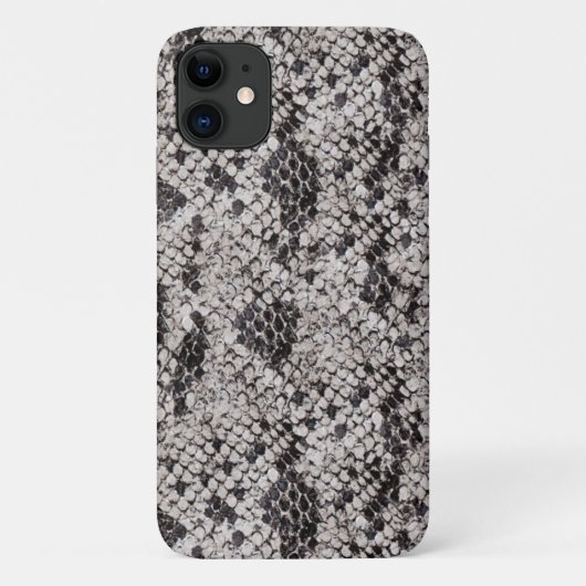 Schwarz-Grau-Schlange-Skin-Design Case-Mate iPhone Hülle (Rückseite)