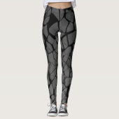 Schwarz-Grau-Schmetterglas Leggings (Vorderseite)