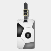 Schwarz-Grau-Schule Mannschaft Farben Fußball-Tasc Gepäckanhänger (Vorderseite vertikal)