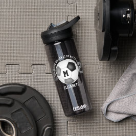 Schwarz-Grau-Schulklub-Mannschaft Farben Custom-Fu Trinkflasche