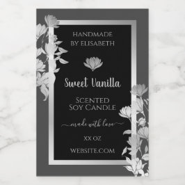 Schwarz-Grau-Silver-Frame-Produktverpackungsmarken Lebensmitteletikett