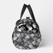 Schwarz Grau Silver White Trendy Muster Duffle Bag (Rechts)