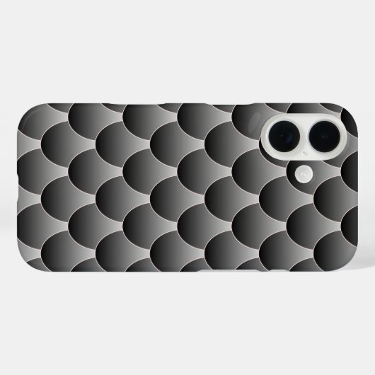 Schwarz-Grau-Skala Case-Mate iPhone Hülle (Rückseite (Horizontal))