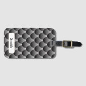 Schwarz-Grau-Skala Gepäckanhänger (Vorderseite (Horizontal))