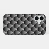 Schwarz-Grau-Skala iPhone 16 Hülle (Rückseite (Horizontal))