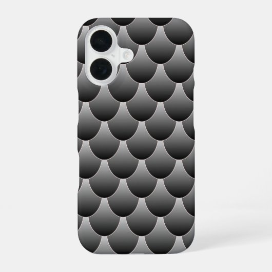 Schwarz-Grau-Skala iPhone 16 Hülle (Rückseite)