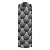 Schwarz-Grau-Skala Thermosbecher (Vorderseite)