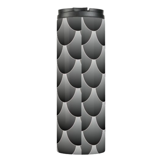 Schwarz-Grau-Skala Thermosbecher (Rückseite)