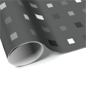 Schwarz Grau spielend Pixel Nahtloses Muster Geschenkpapier (Rolleneckpunkt)