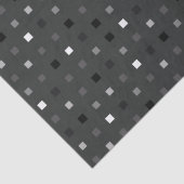 Schwarz Grau spielend Pixel Nahtloses Muster Seidenpapier (Detail)