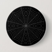 Schwarz-Grau-Spinnennetz Halloween-Muster Button (Vorderseite)