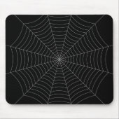 Schwarz-Grau-Spinnennetz Halloween-Muster Mousepad (Vorne)