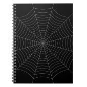 Schwarz-Grau-Spinnennetz Halloween-Muster Notizblock (Vorderseite)