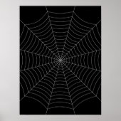 Schwarz-Grau-Spinnennetz Halloween-Muster Poster (Vorne)