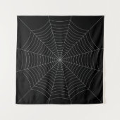 Schwarz-Grau-Spinnennetz Halloween-Muster Wandteppich (Vorderseite)
