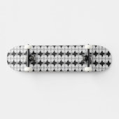 Schwarz-Grau-Starbust-Muster und Rhombus-Muster Skateboard (Horizontal)