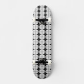 Schwarz-Grau-Starbust-Muster und Rhombus-Muster Skateboard (Vorderseite)