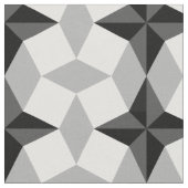 Schwarz-Grau-Starbust-Muster und Rhombus-Muster Stoff (Nahaufnahme)