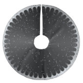 Schwarz-Grau-Sternenhimmel Polyester Weihnachtsbaumdecke (Vorderseite)