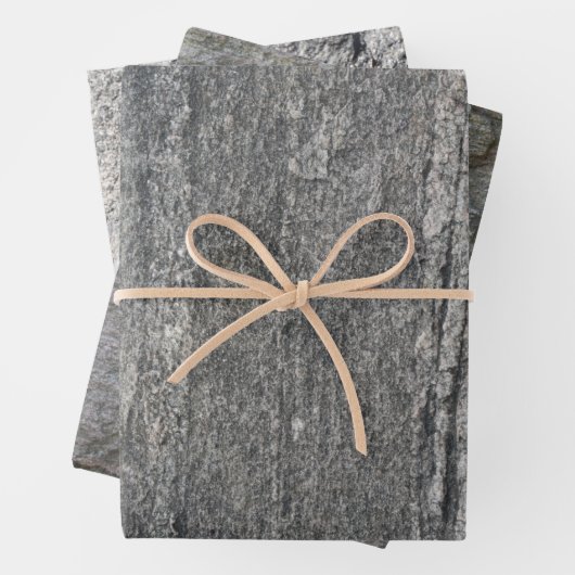 Schwarz-Grau-Stone-Gesichter Geschenkpapier Set (Beispiel)