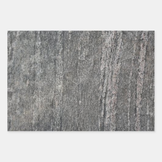 Schwarz-Grau-Stone-Gesichter Geschenkpapier Set (Vorderseite)