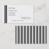 Schwarz-Grau-Streifen - benutzerdefinierte Visiten Visitenkarte (Vorne/Hinten)