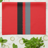 Schwarz-Grau-Streifen Handtuch (Gefaltet)